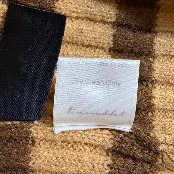 Line & Dot Brown Amber Striped Long Sleeve Pullover Sweater Size L - Picture 7 of 7